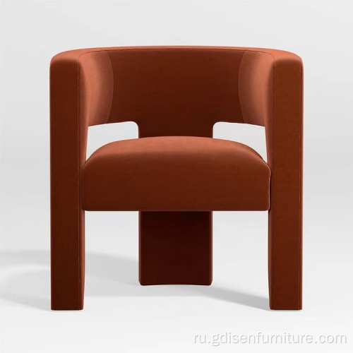 Современное дизайнерское кресло -стул SteelfRameFabricCrickReststered